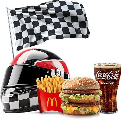 bandeira e capacete da formula um