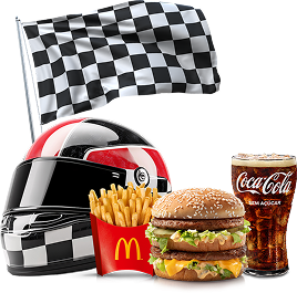 bandeira e capacete da formula um